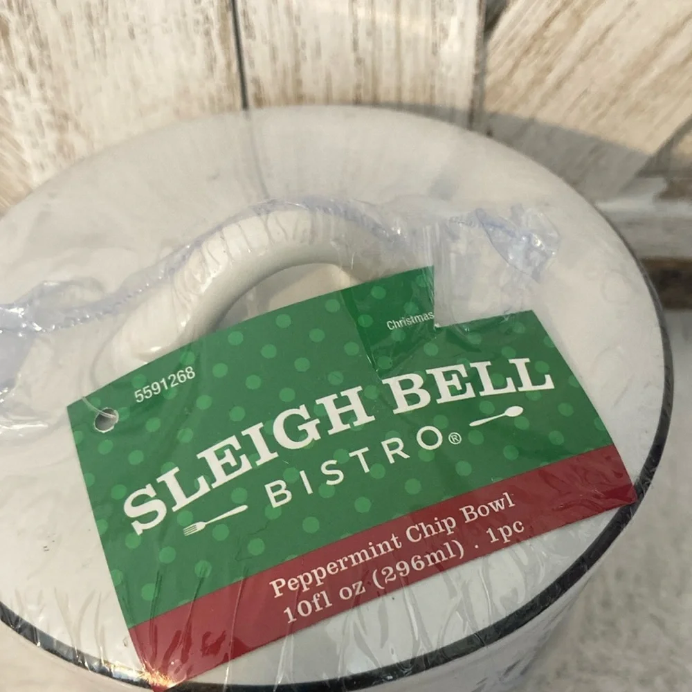 Copy—Ceramic Peppermint Chips Bowl with Lid